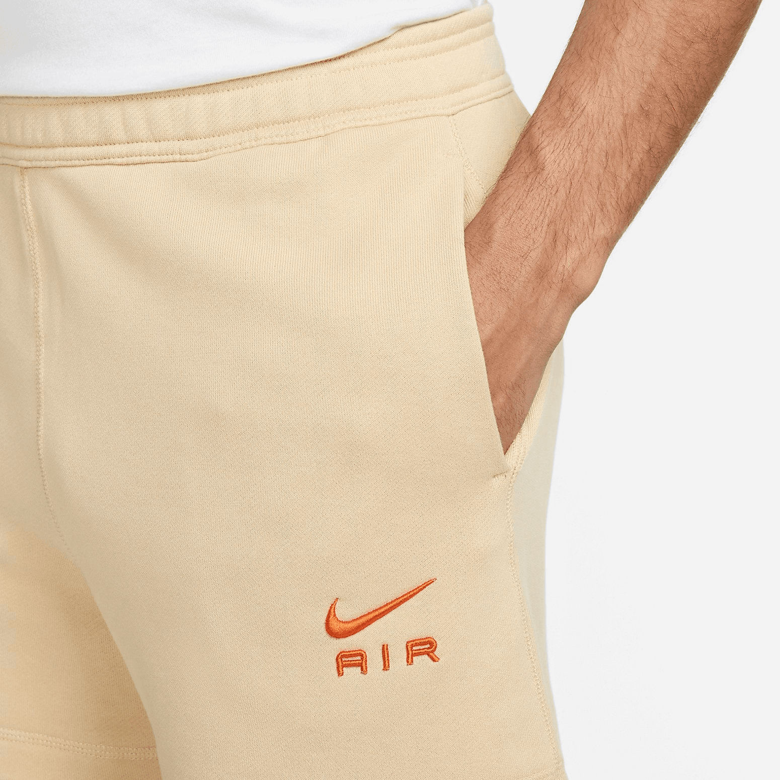 Шорты Nike High-Waisted Shorts Beige - изображение 4