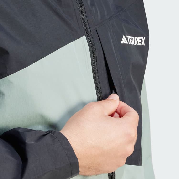 Демисезонная куртка adidas Xperior Hybrid Rain.Rdy Jacket Silver Grey Green - изображение 6