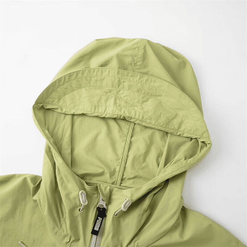 Куртка PUMA Colorblock Lightweight Woven Hoodie Jacket Green - изображение 4