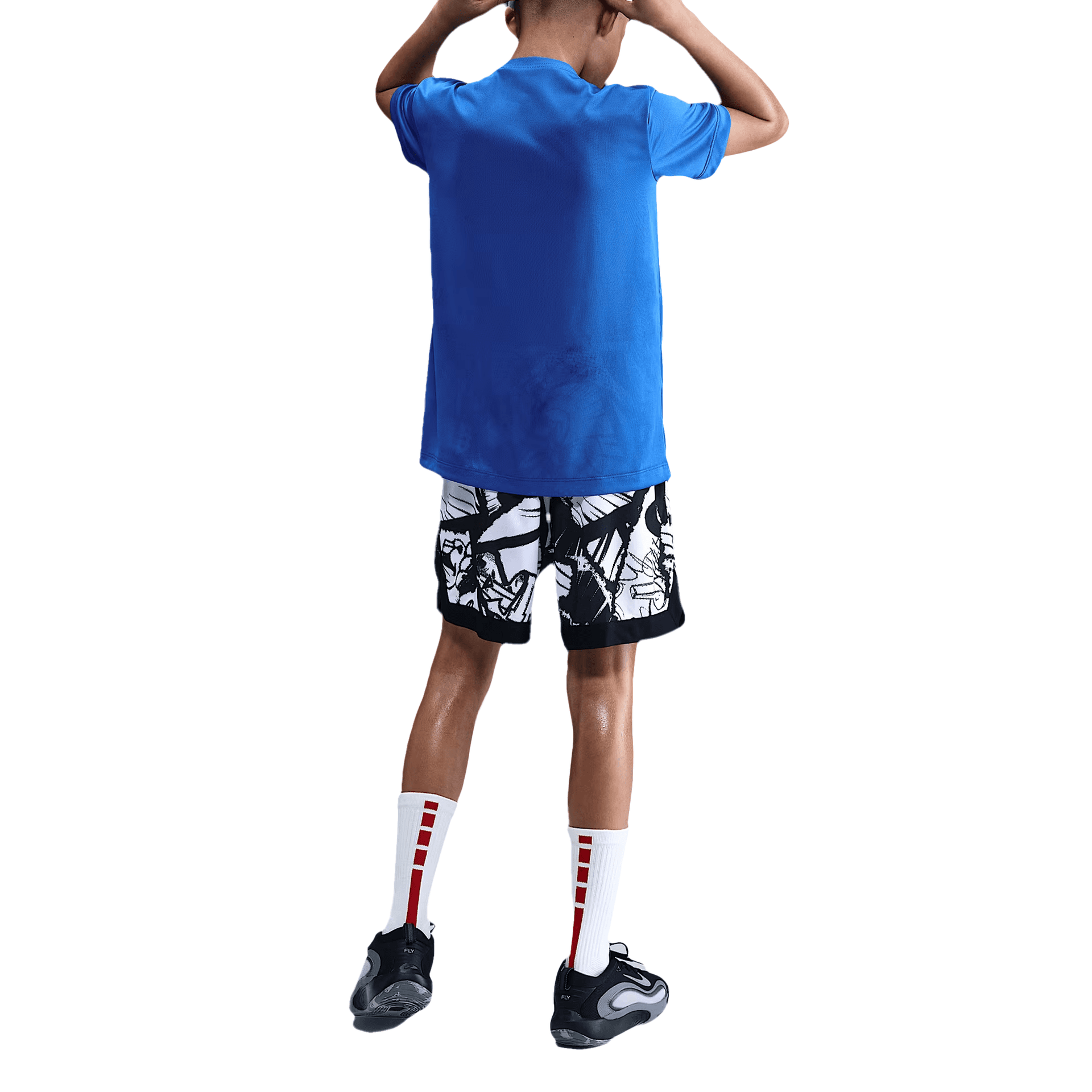 Nike Dri Fit Черный Белый Белый Школьные Шорты - изображение 2