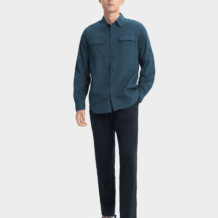 Рубашка Columbia 429 Cerulean Мужские Рубашки - изображение 4