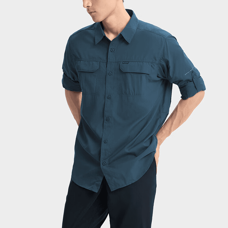 Рубашка Columbia 429 Cerulean Мужские Рубашки - изображение 3