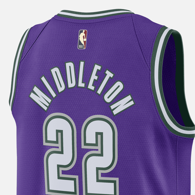 Баскетбольная майка Nike NBA Middleton Milwaukee Bucks SW Jersey 22 Purple - изображение 3