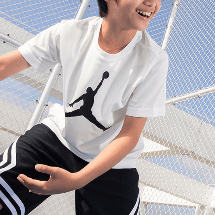 Футболка Jordan Dry Fit Tee Kids White Print - изображение 6