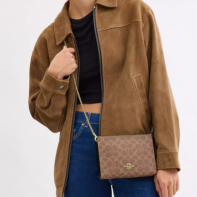 Сумка через плечо COACH Signature Canvas 19 - изображение 4