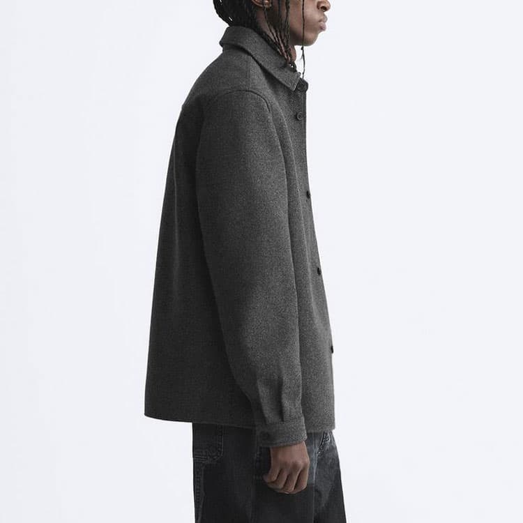 Рубашка ZARA Pocket Casual Shirt Gray - изображение 5