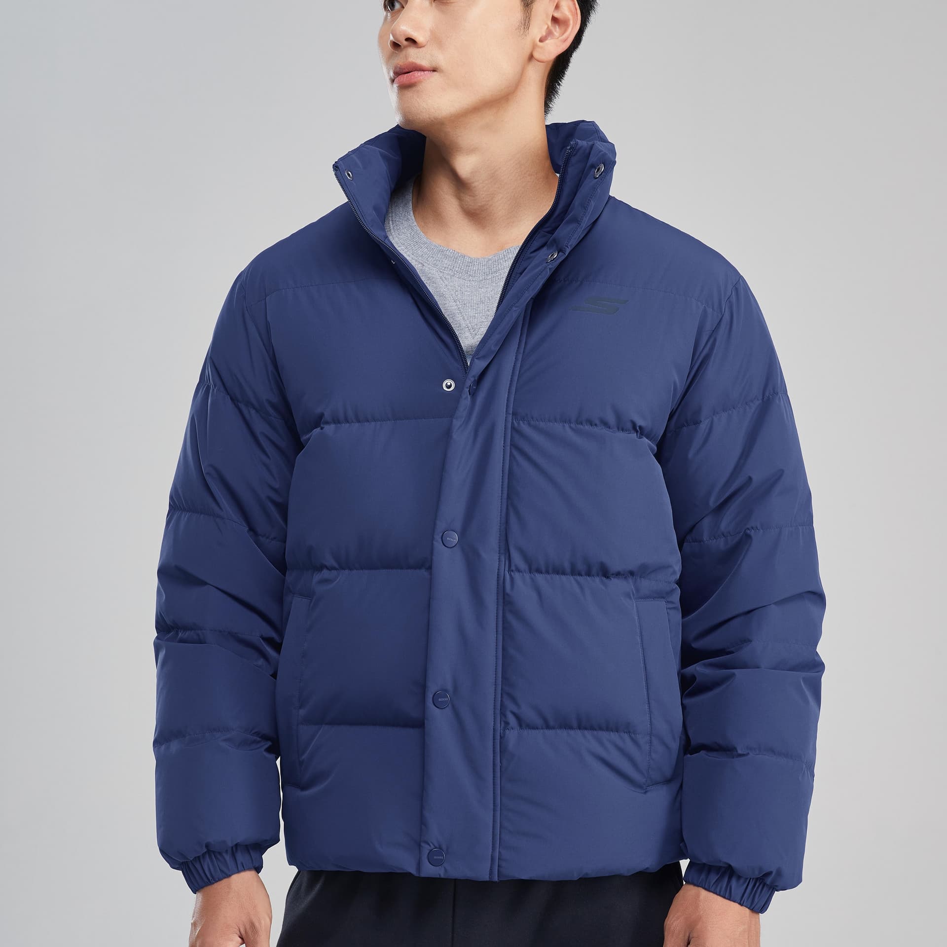 Зимняя куртка Skechers Sport Life Down Jacket Mid Century Blue - изображение 3