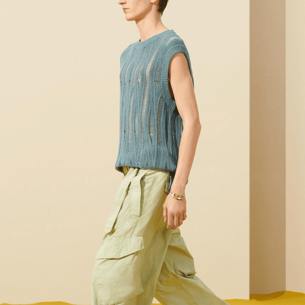 Майка ZARA Sleeveless Knit Vest Light Blue - изображение 3