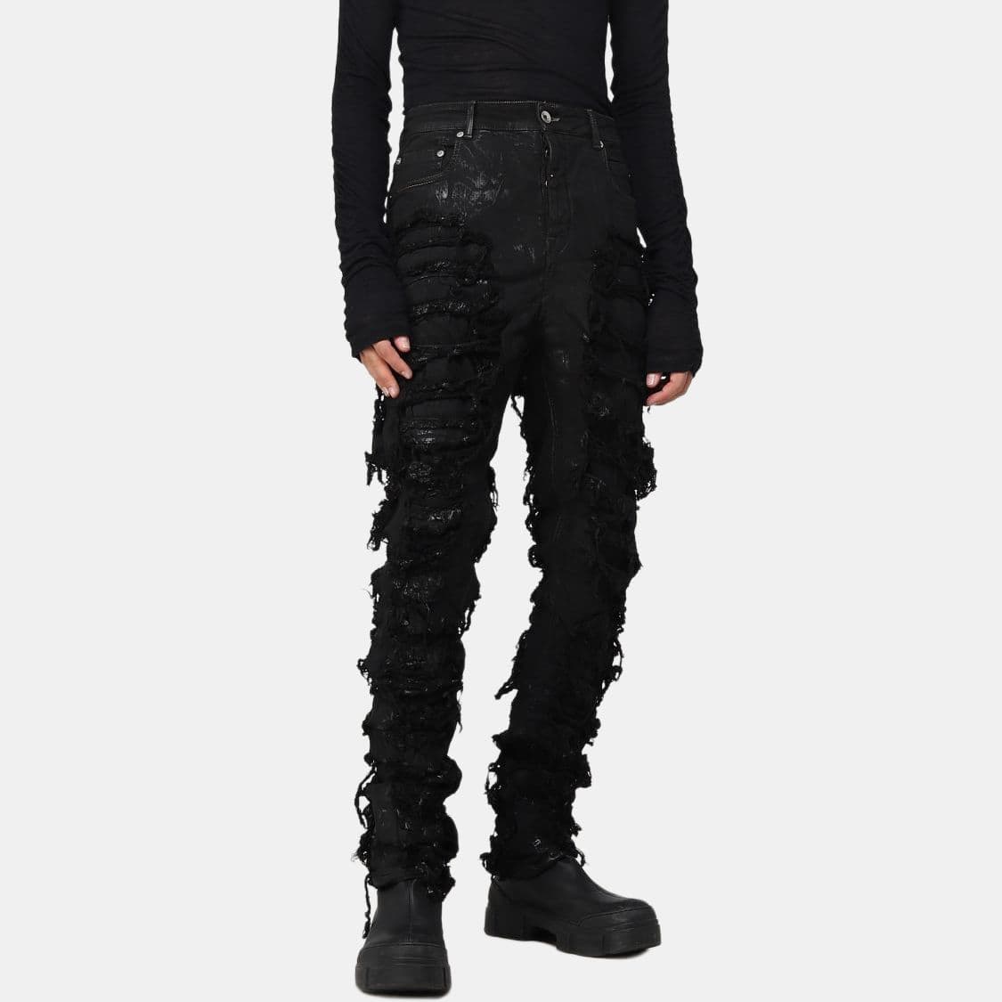 Штаны Rick Owens RO FW22 Black Jeans — фото 6