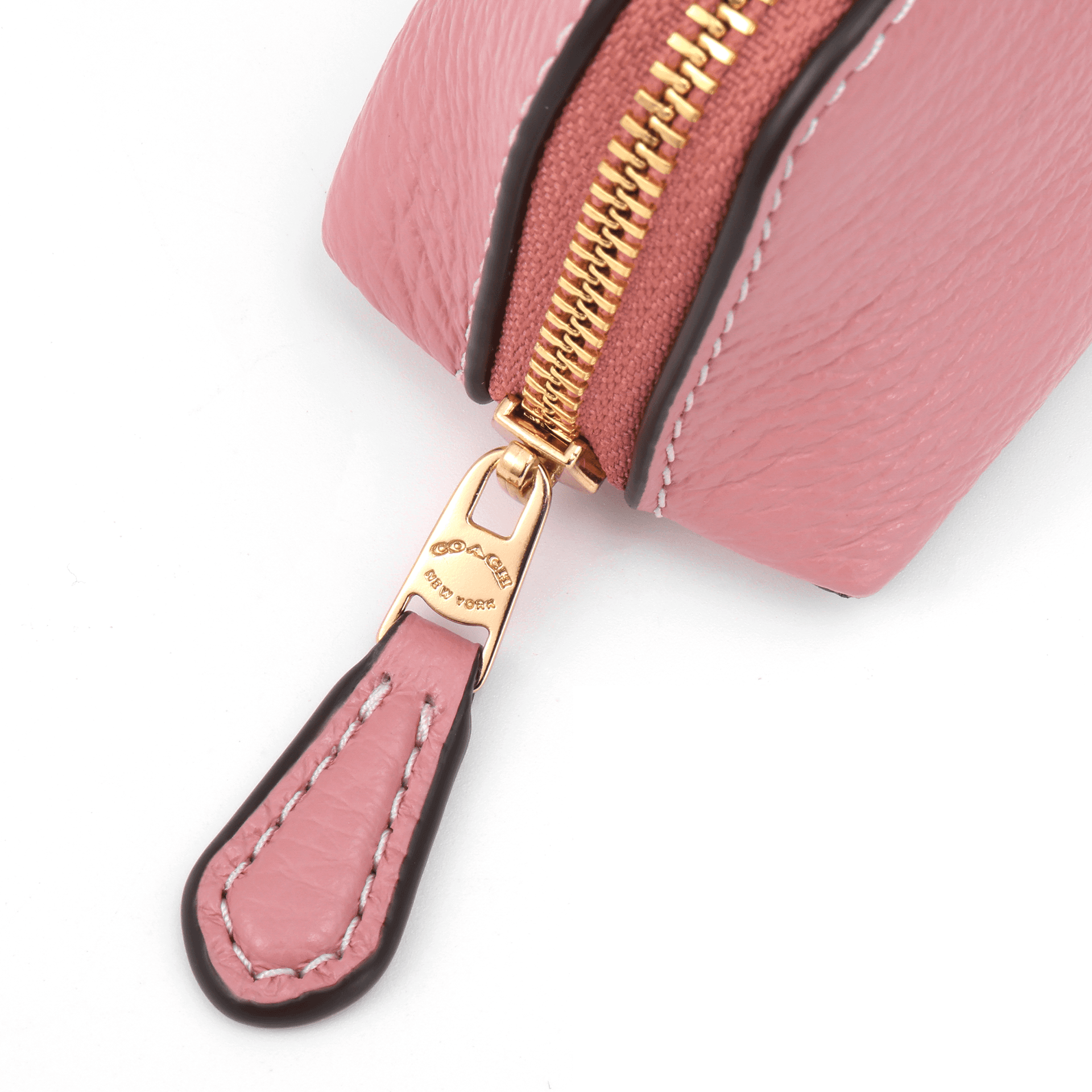 Косметичка COACH Cosmetic 9 Pebble Leather Clutch Pink - изображение 5