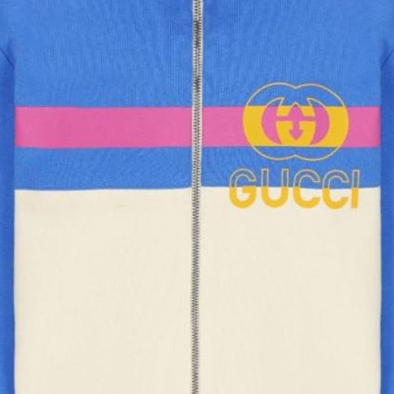 Gucci SS23 Colorblock Logo Jacket Boys Blue - изображение 3