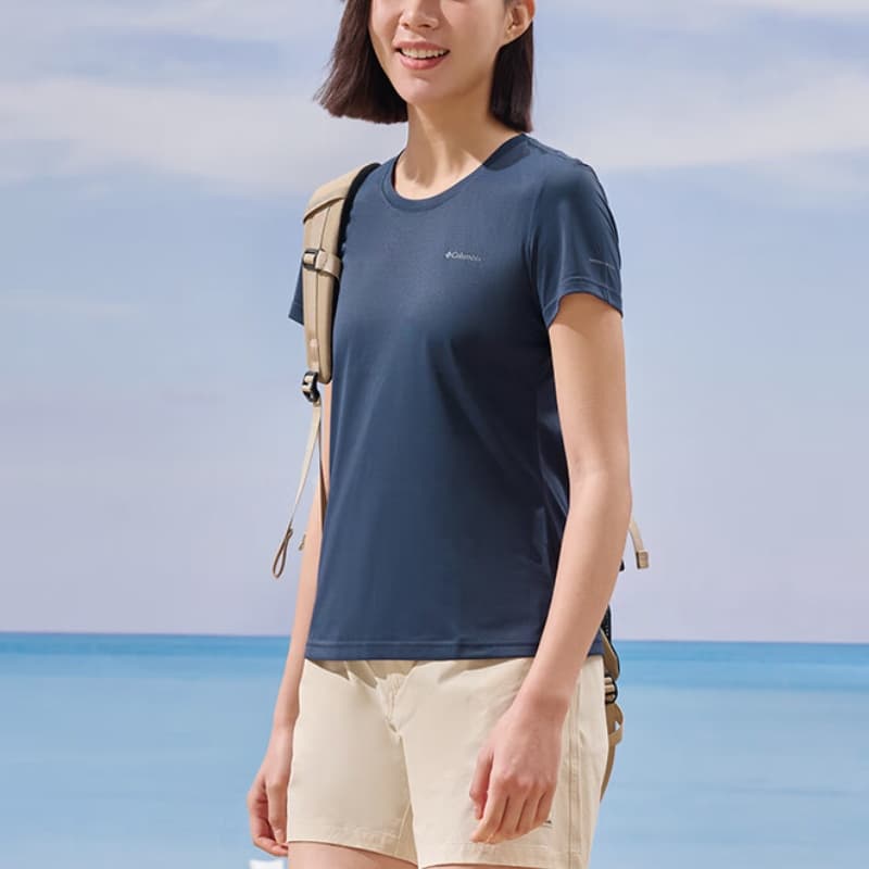 Колумбия City Outdoor Collection Стандартная (Стандартная) Беговая Рубашка Женская Морской Синий - изображение 4