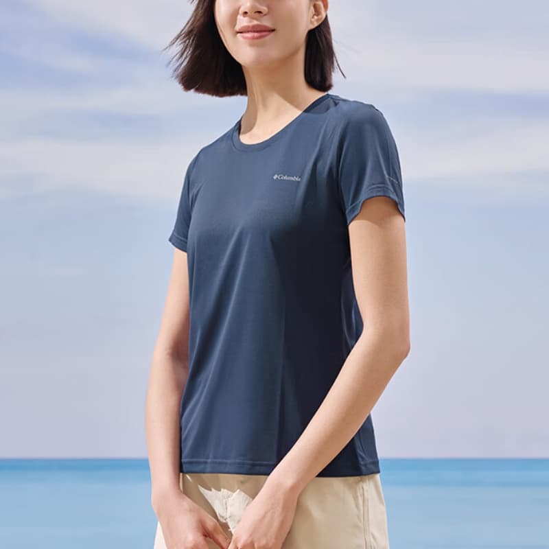 Колумбия City Outdoor Collection Стандартная (Стандартная) Беговая Рубашка Женская Морской Синий - изображение 3