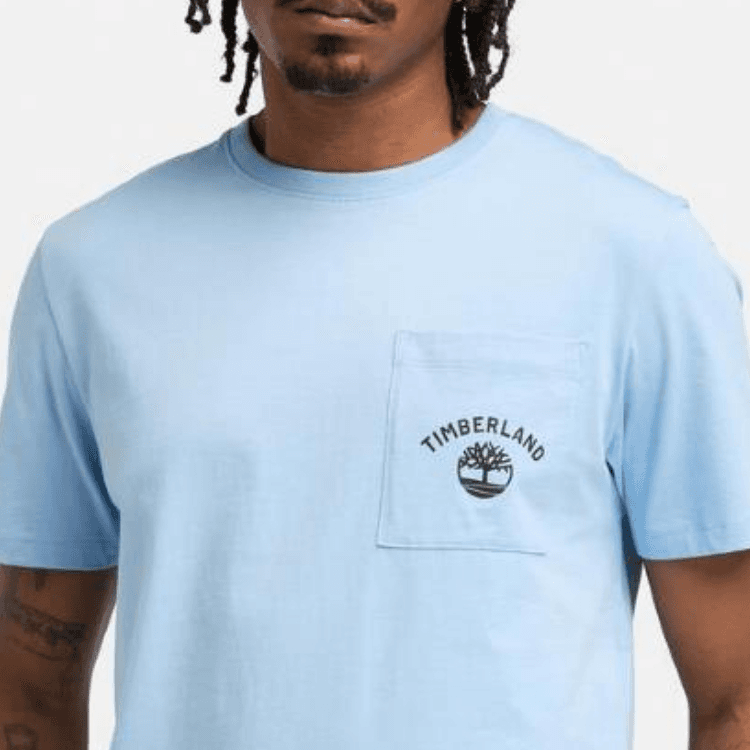 Футболка Timberland Синий Мужской T-Рубашки - изображение 4