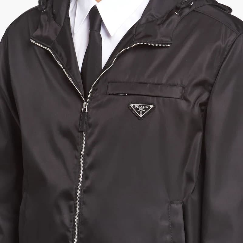 Куртка Prada SS22 Logo Hoodie Black - изображение 6