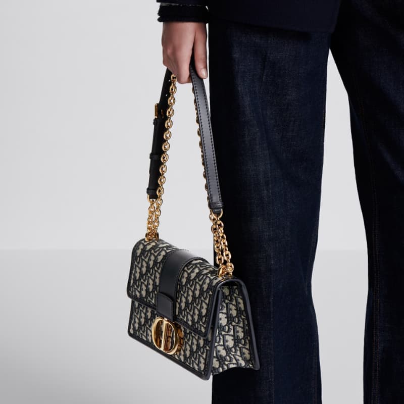 Мини-сумка DIOR 30 Montaigne Oblique Box Bag Denim Blue - изображение 10