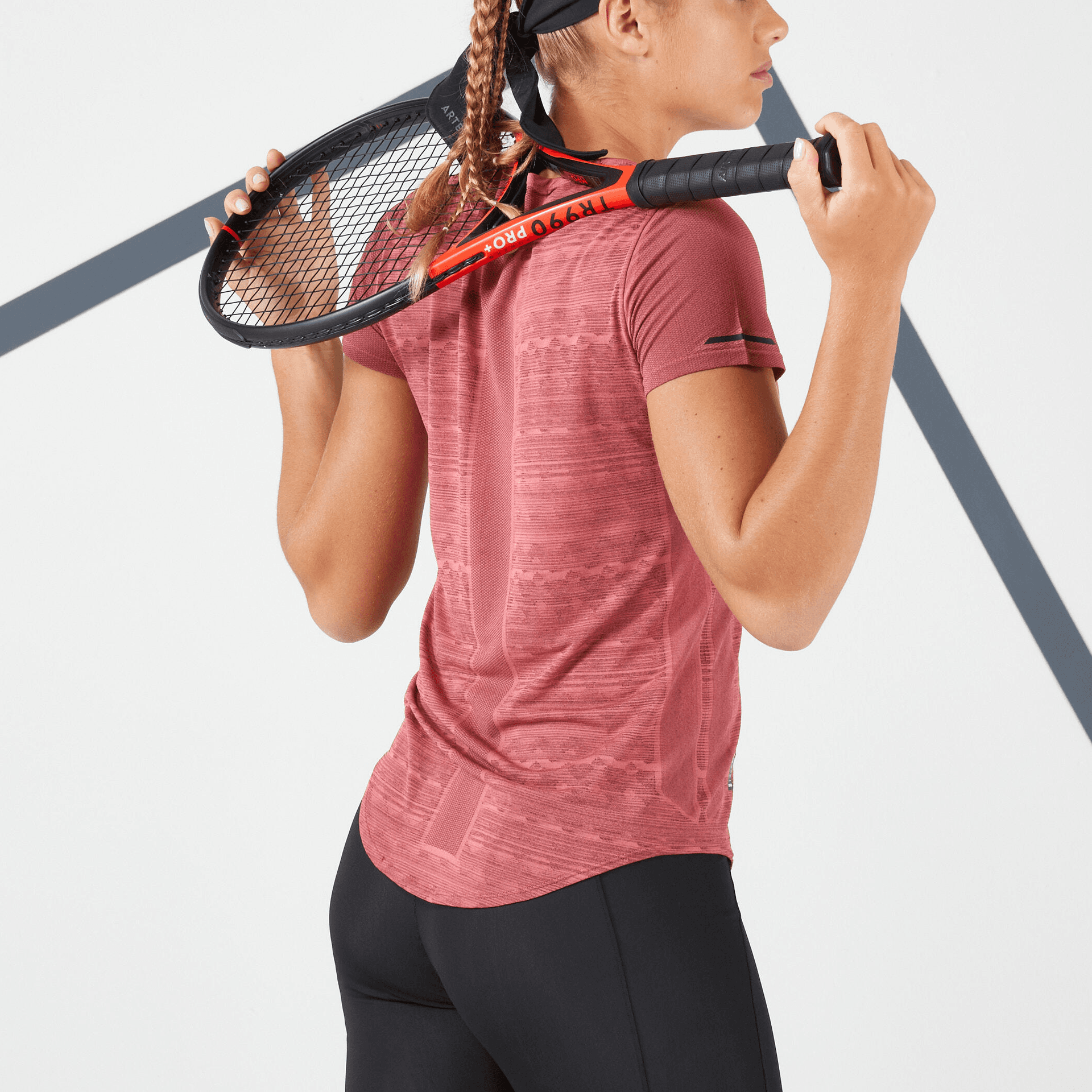 DECATHLON ARTENGO Теннис Топ Женский Темно-Розовый Темно-Бордовый - изображение 2