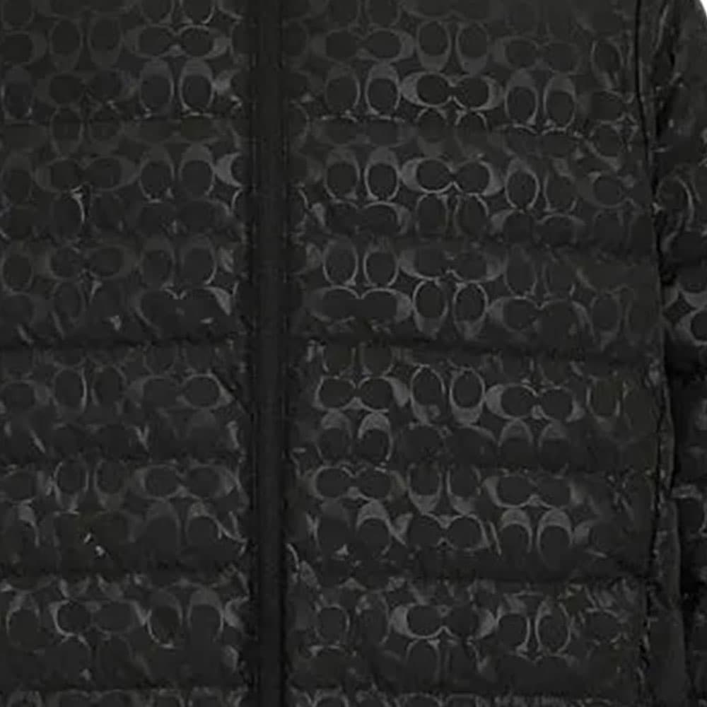 Зимняя куртка COACH SS24 Jacquard Zip-Up Down Jacket Black — фото 5