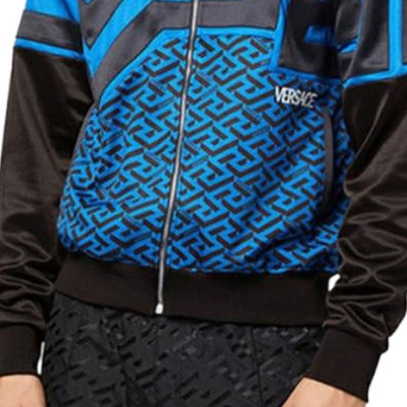 Куртка Versace Geometric Print Zip Sweatshirt Black - изображение 5