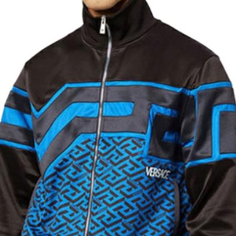 Куртка Versace Geometric Print Zip Sweatshirt Black - изображение 4