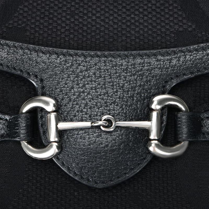 Сумка через плечо Gucci Horsebit 1955 Mini Black - изображение 5