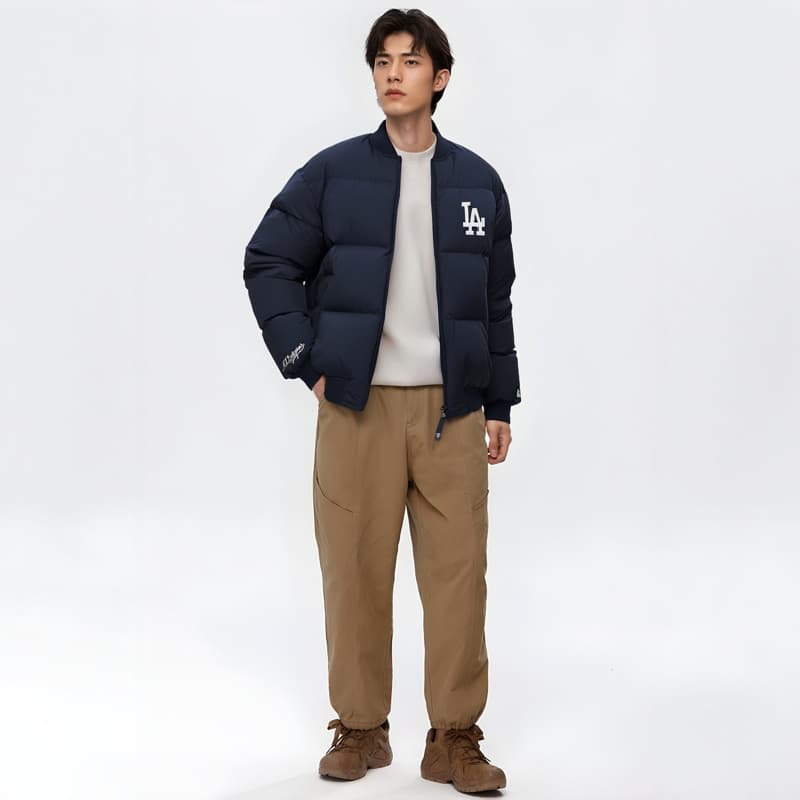 Зимняя куртка New Era x MLB Dodgers Embroidered Puffer Jacket - изображение 3
