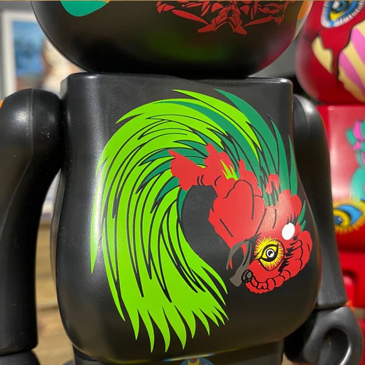 Фигурка BE@RBRICK Kenichi Tana Red Black Set 100%+400% - изображение 4