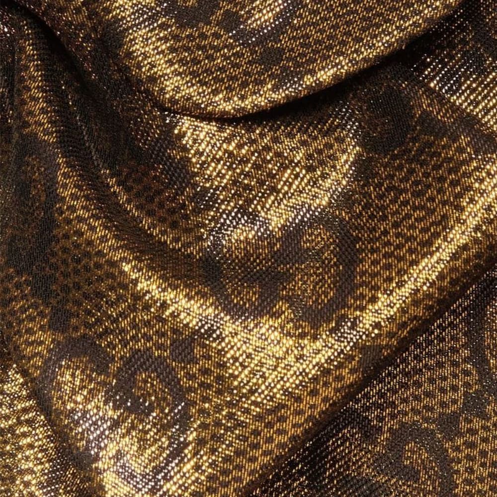 Платье Gucci SS23 Logo Print Long Sleeve Dress Gold - изображение 8