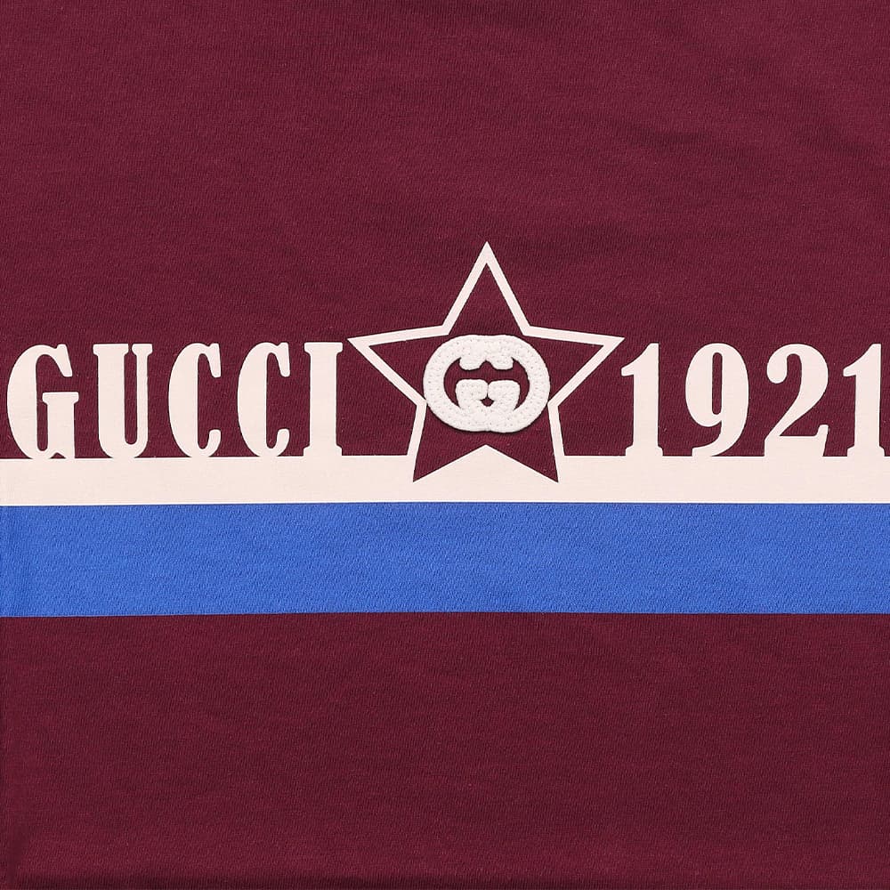 Футболка Gucci Kids Striped Logo T-Shirt Red - изображение 7