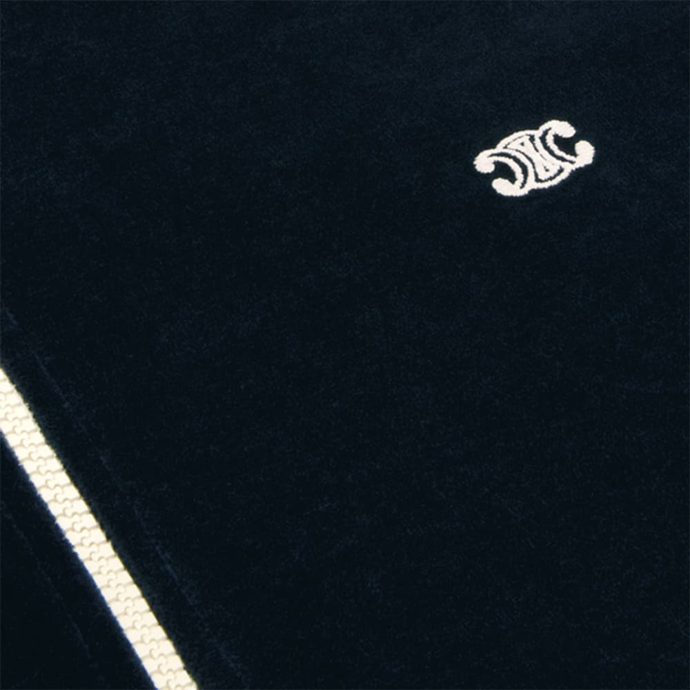 Куртка CELINE FW23 Striped Logo Jacket Navy - изображение 9