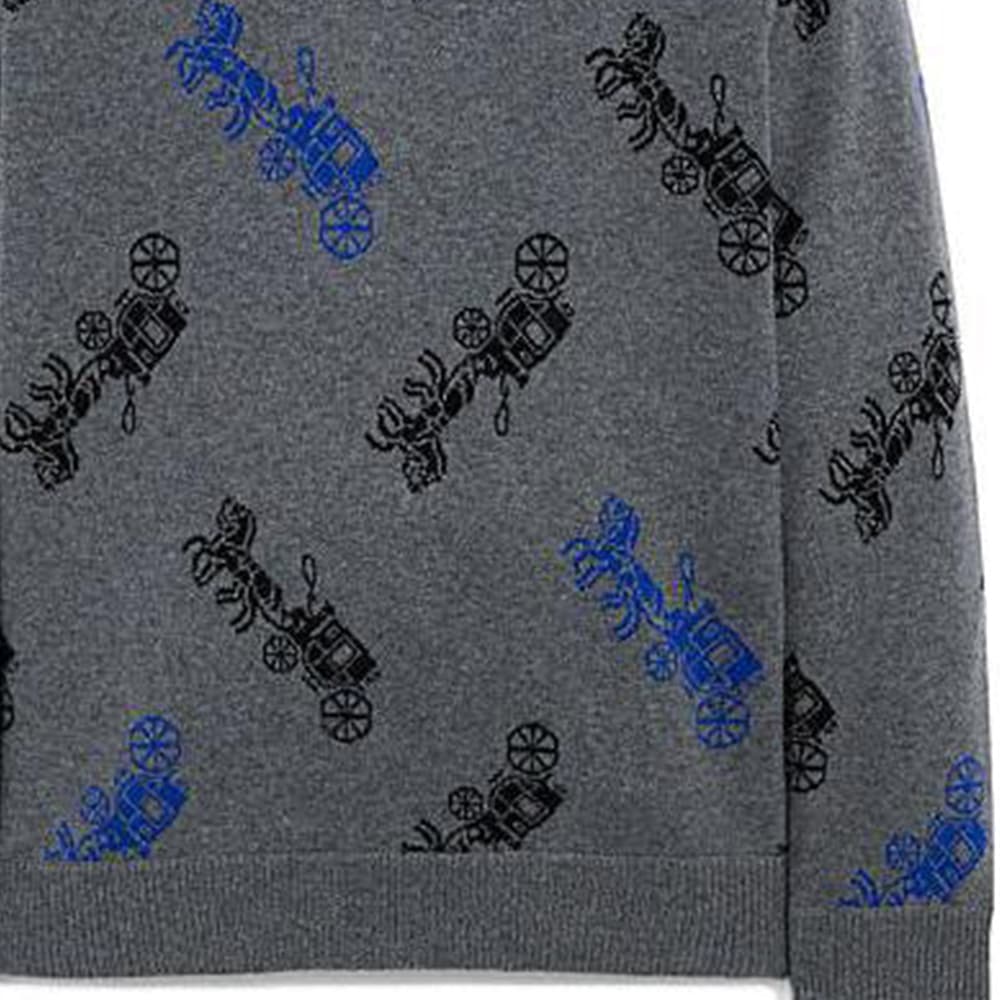 Кофта COACH V-Neck Sweater Grey - изображение 6