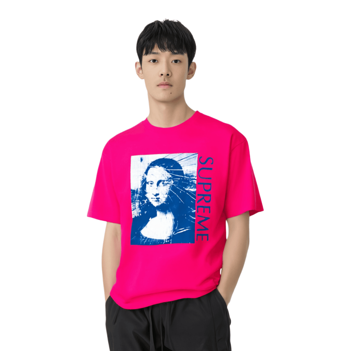 Футболка Supreme SS18 Mona Lisa Tee Hot Pink - изображение 2