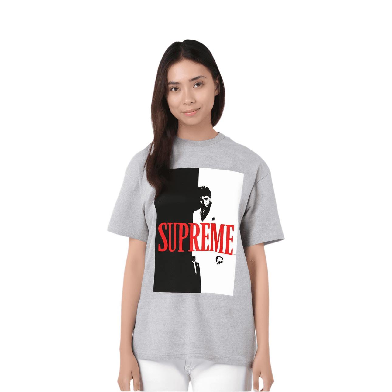 Футболка Supreme x Scarface Split Tee Heather Grey - изображение 3