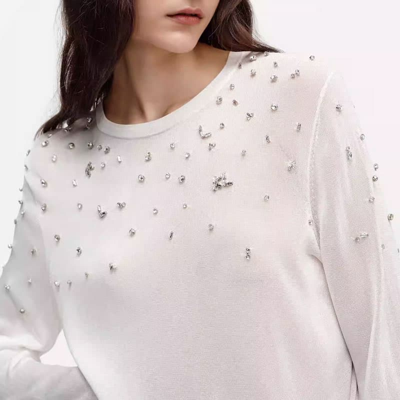 Кофта KARL LAGERFELD Karl Lagerfeld Jeans Трикотаж Женский Белый - изображение 2