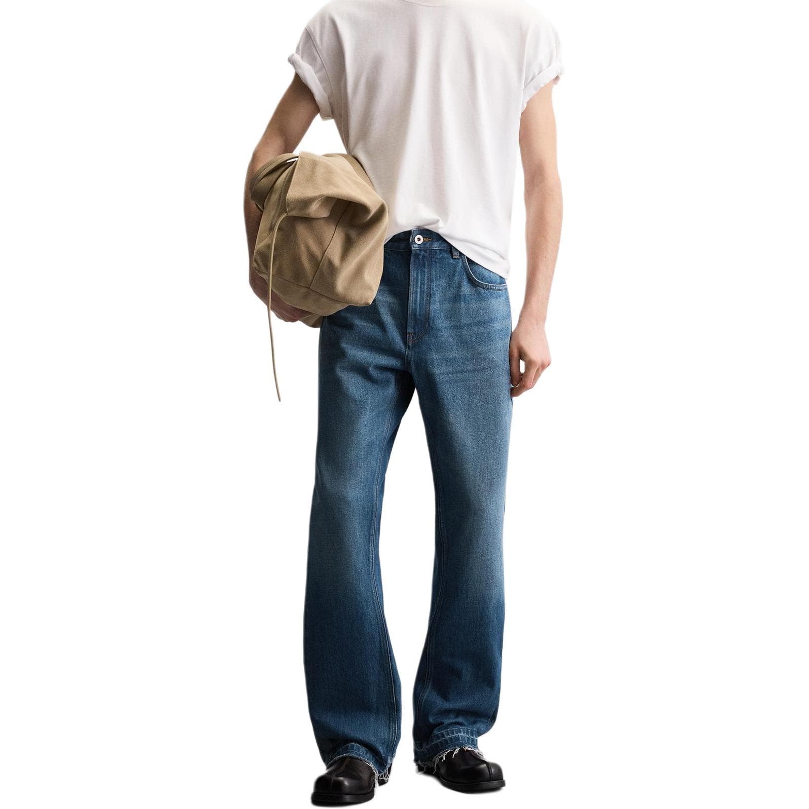 Штаны ZARA Medium Blue Men's Jeans ZARA Средне-синие мужские джинсы - изображение 5