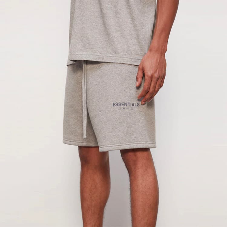 Шорты Fear of God Essentials FW20 Sweat Shorts Heather Oat Logo - изображение 5