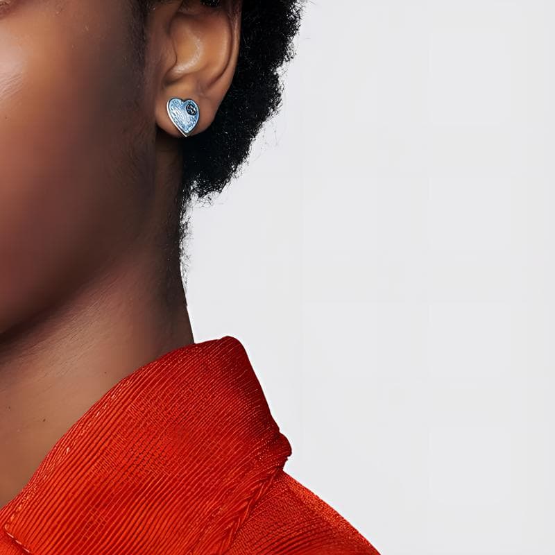 Серьги Gucci 925 Silver Heart Earrings - изображение 5