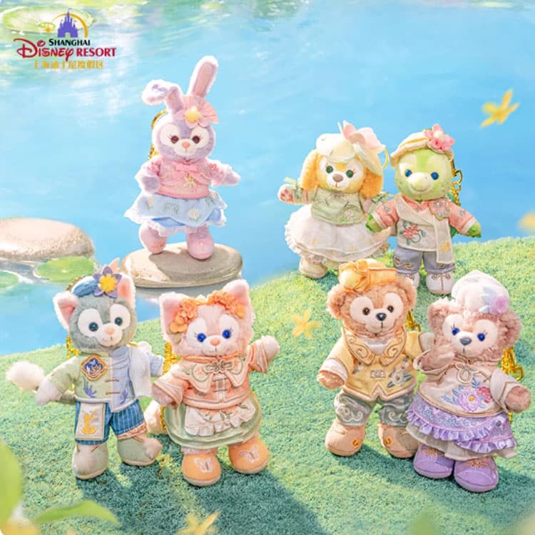 Disney x DISNEYLAND Duffy Floral Dreamy Collection Линабелл Ключница Милый Стиль Плюшевые Брелоки Шанхай Дисней - изображение 2