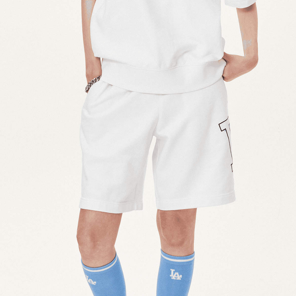 Тренировочные штаны MLB SS23 Los Angeles Dodgers White Shorts - изображение 3