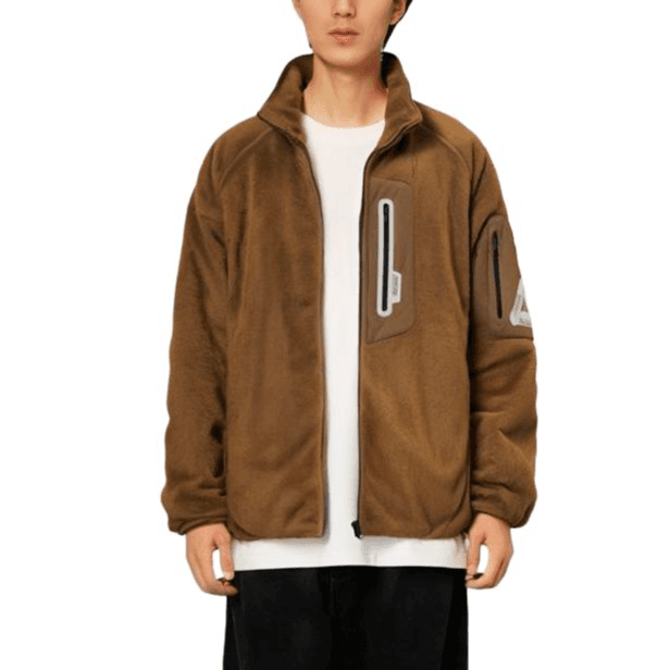 Куртка PALACE FW21 ULTIMO Polartec High Loft Track Jacket Brown Logo - изображение 5
