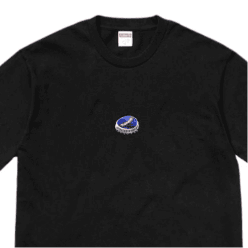 Футболка Supreme FW18 Bottle Cap Tee Black - изображение 6