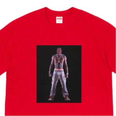Футболка Supreme Tupac Hologram Tee Red - изображение 4