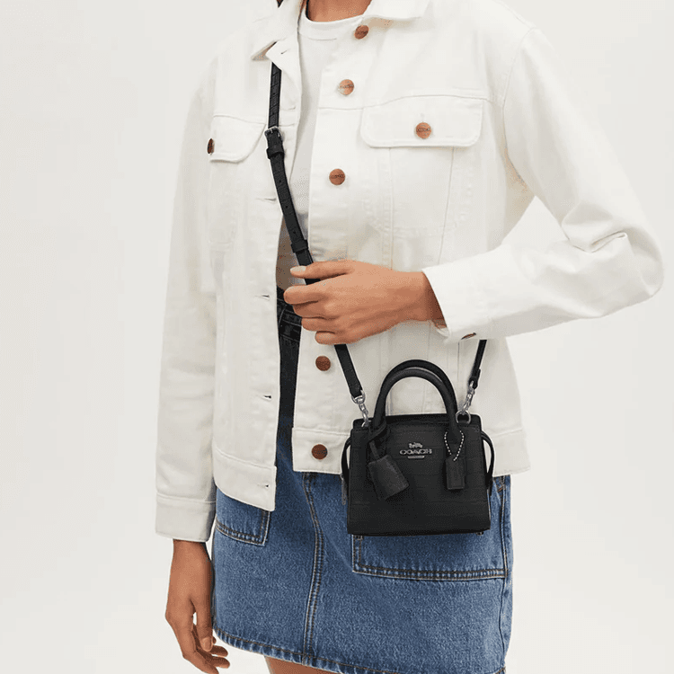 Сумка COACH Andrea 15 Silver Black - изображение 4