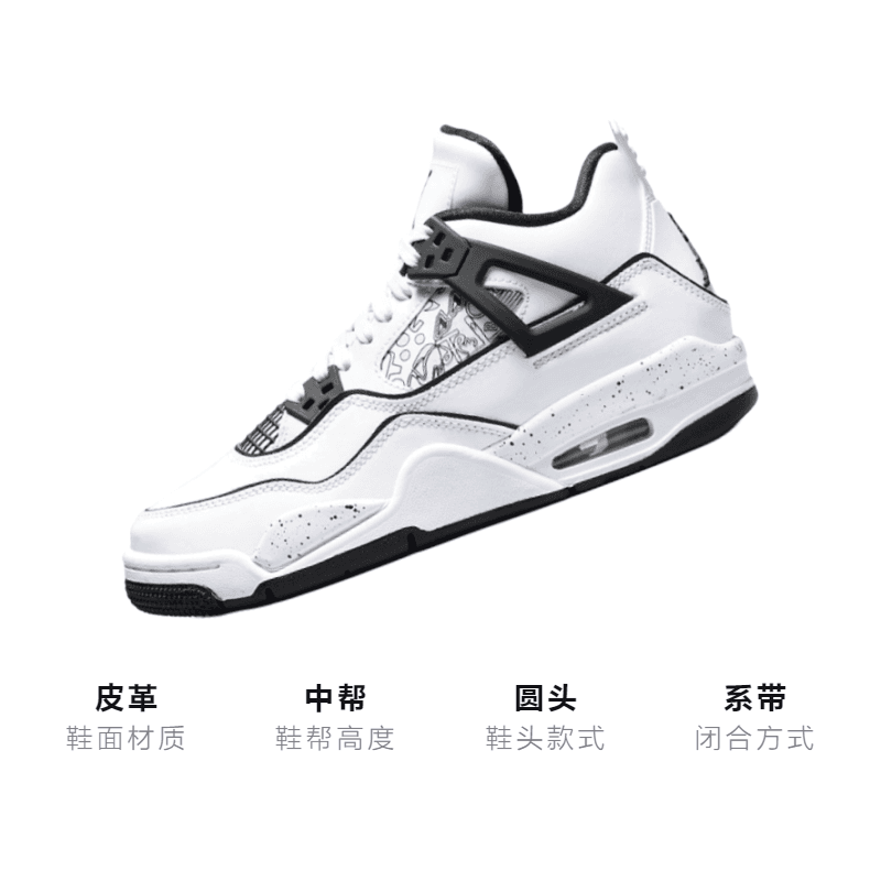 Кроссовки для баскетбола Jordan Air Jordan 4 "DIY" GS - изображение 3