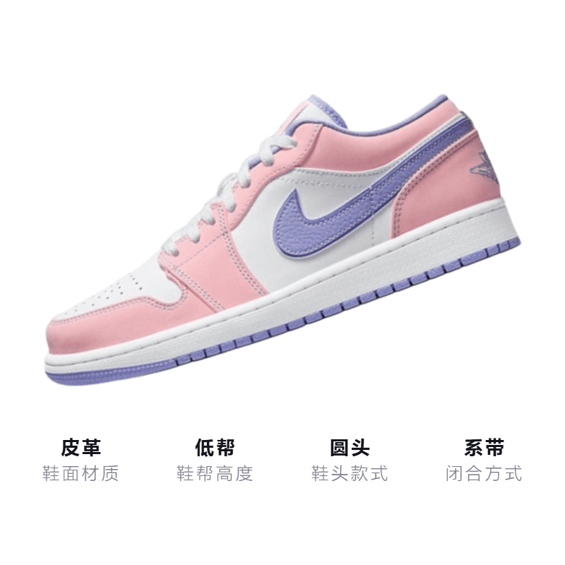 Кроссовки для баскетбола Jordan Air Jordan 1 Low "Arctic Punch" GS - изображение 3