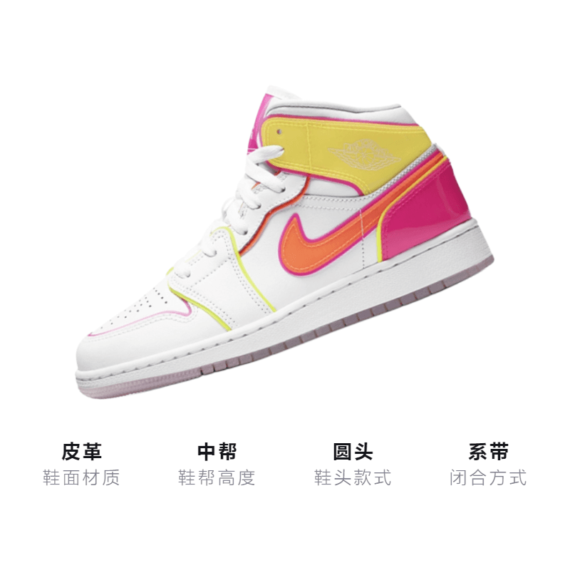 Кроссовки для баскетбола Jordan Air Jordan 1 Mid GS - изображение 3