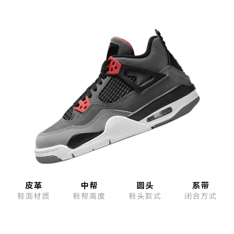Кроссовки для баскетбола Jordan Air Jordan 4 Retro "Infrared" GS - изображение 3