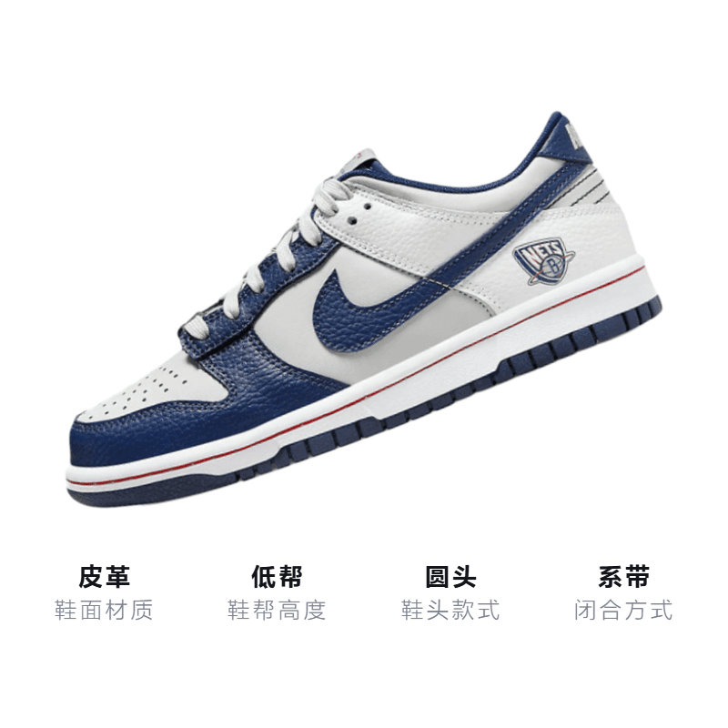 Кроссовки NBA x Nike Dunk Low EMB "Brooklyn Nets" 75 GS - изображение 3