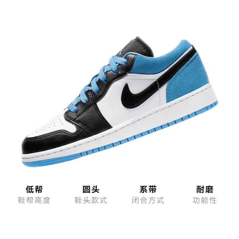 Кроссовки для баскетбола Jordan Air Jordan 1 low SE Laser Blue GS - изображение 3