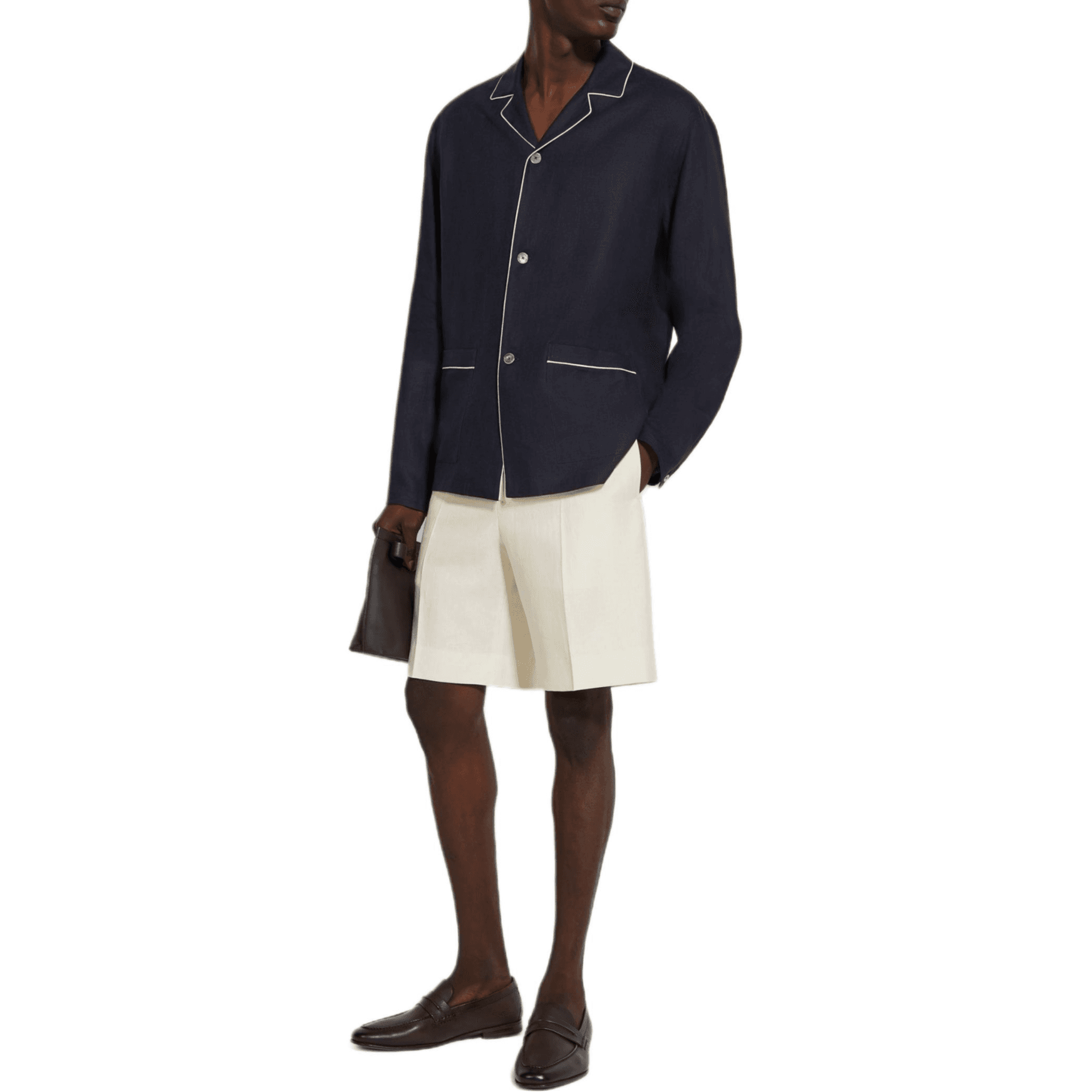 Шорты Zegna Linen Shorts White - изображение 2